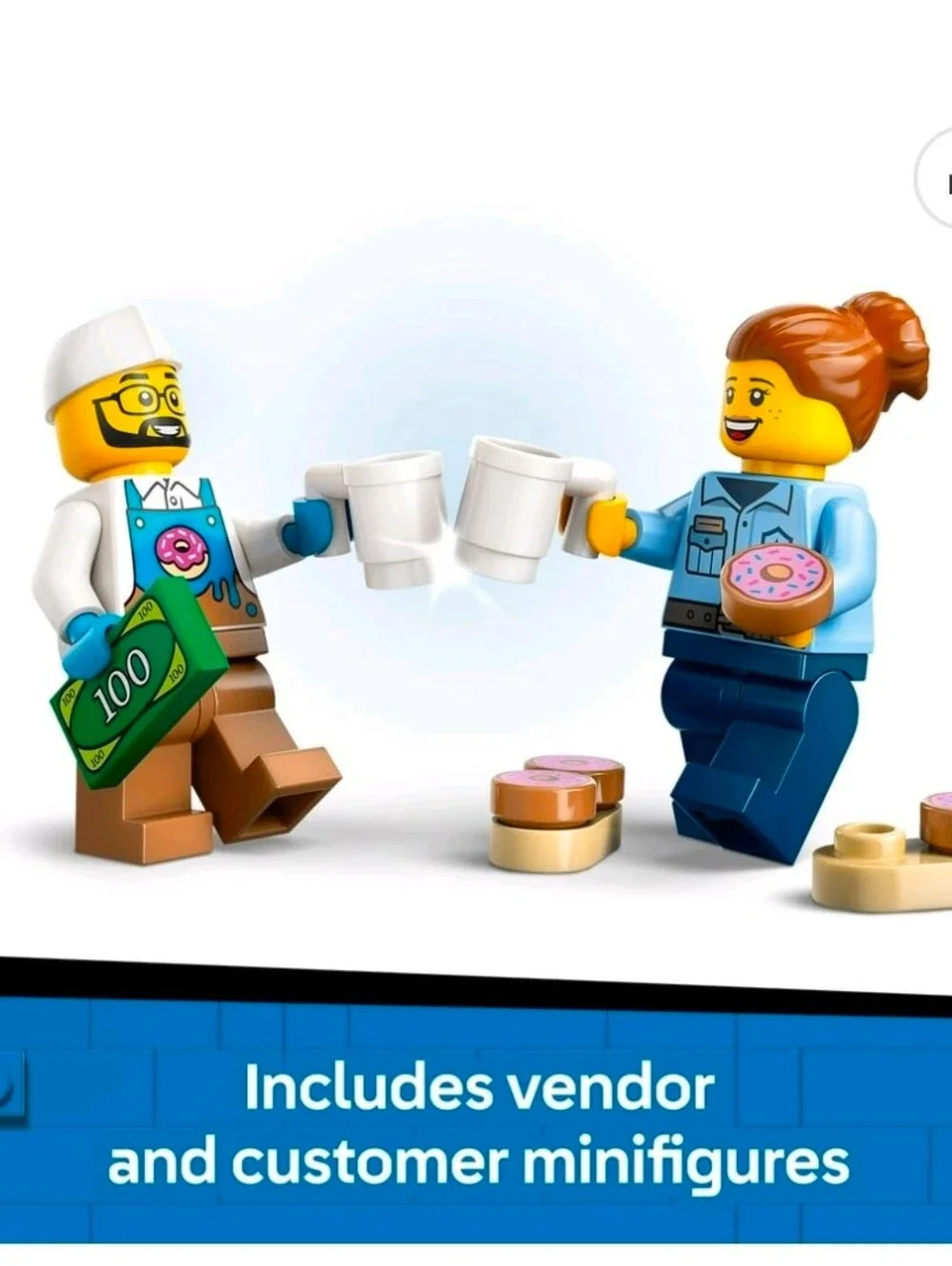 LEGO City Donut Truck Toys - Building Toys for Kids, Boys & Girls, Ages 5+ - Mob